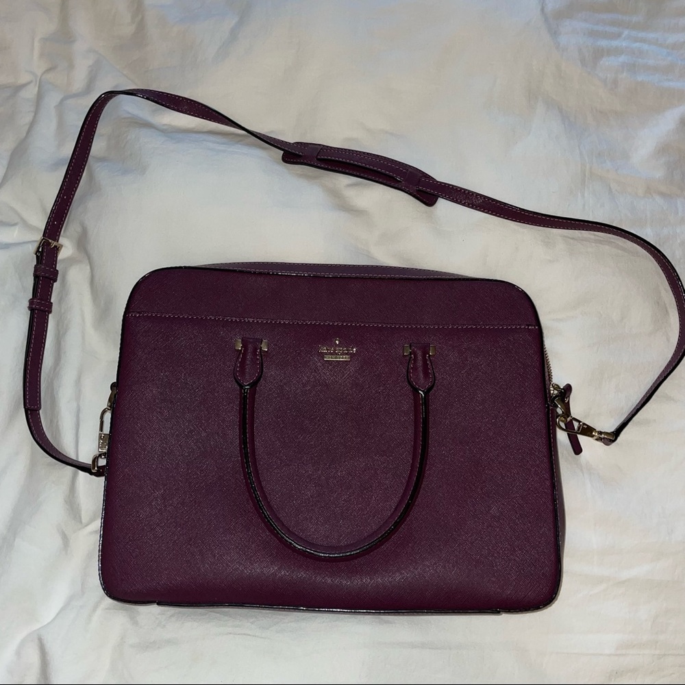 Kate Spade 13” Saffiano Laptop Bag - Plum